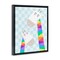 Stupell Industries Rainbow Geometric Giraffe Floating Frame, design by Carla Daly